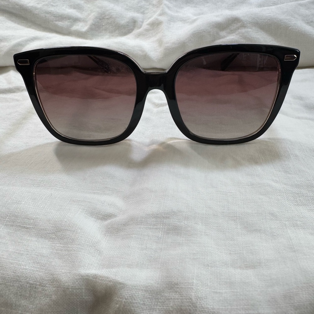 Coach Black Frame Sunglasses with Gradient Brown Lenses